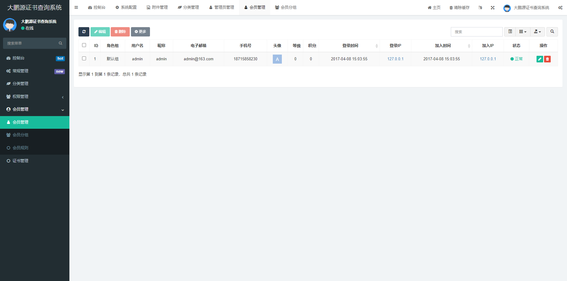 D1085 【去授权】证书在线查询系统,资质证书显示网站源码,证书查询自适应手机端插图3