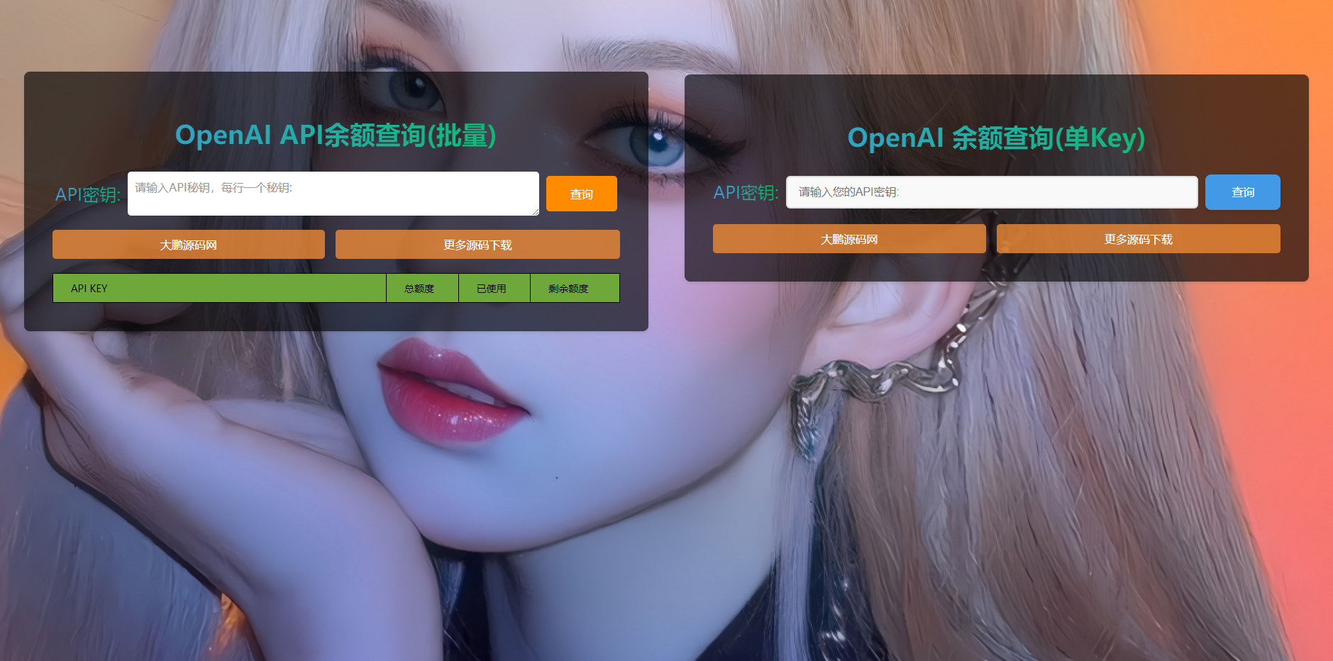 D1142 OpenAI API余额批量查询 html源码-酷库源码网